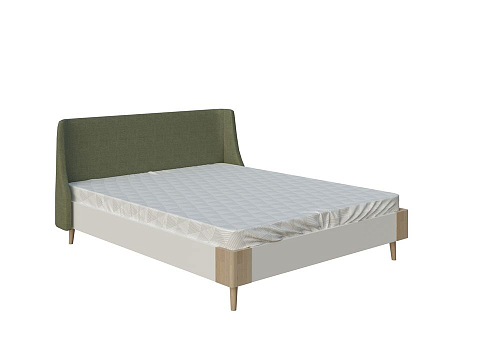 Большая двуспальная кровать Lagom Side Chips - Оригинальная кровать без встроенного основания из ЛДСП с мягкими элементами.