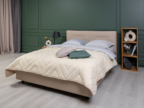 Кровать классика Nuvola-8 NEW - Кровать в лаконичном стиле с горизонтальной отстрочкой  в изголовье