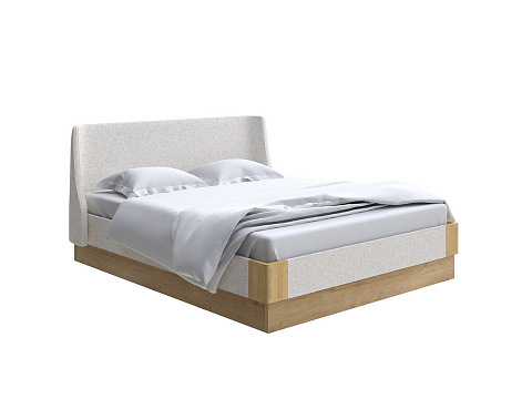 Большая двуспальная кровать Lagom Side Soft с подъемным механизмом - Кровать со встроенным ПМ механизмом. 