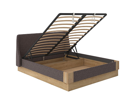 Кровать с мягким изголовьем Lagom Side Soft с подъемным механизмом - Кровать со встроенным ПМ механизмом. 