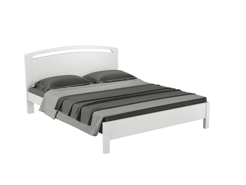 Кровать Веста 1-тахта-R 200x220 Массив (сосна) Антик - Кровать из массива с одинарной резкой в изголовье.
