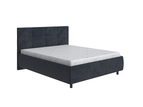 Черная кровать New Life - Кровать в стиле минимализм с декоративной строчкой
