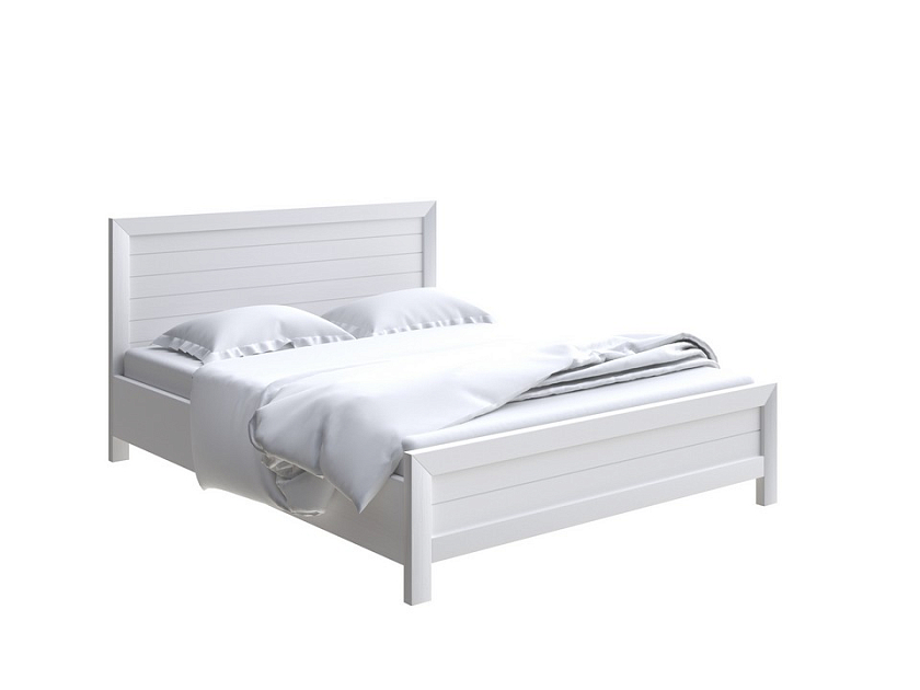 Кровать Toronto с подъемным механизмом 90x190 Массив (сосна) Белая эмаль - Стильная кровать с местом для хранения