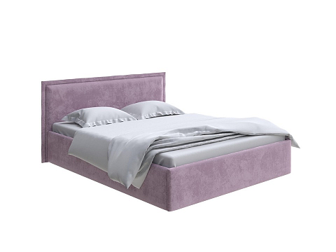 Фиолетовая кровать Aura Next - Кровать в лаконичном дизайне в обивке из мебельной ткани