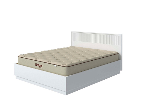 Кровать с высоким изголовьем Tempo с подъемным механизмом - Кровать с ПМ с вертикальной фрезеровкой и декоративным обрамлением изголовья