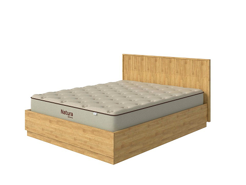Кровать 120х190 Tempo с подъемным механизмом - Кровать с ПМ с вертикальной фрезеровкой и декоративным обрамлением изголовья