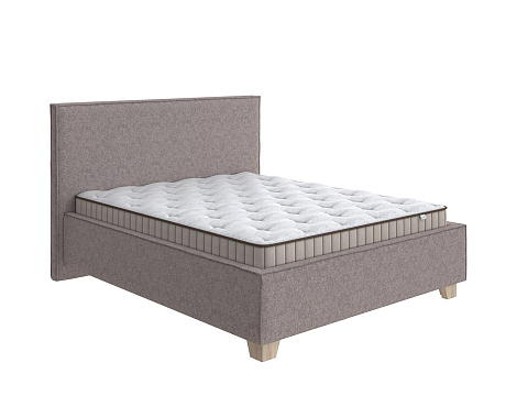 Кровать 80х190 Hygge Simple - Мягкая кровать с ножками из массива березы и объемным изголовьем