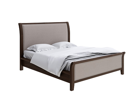 Серая кровать Dublin - Уютная кровать со встроенным основанием из массива сосны с мягкими элементами.