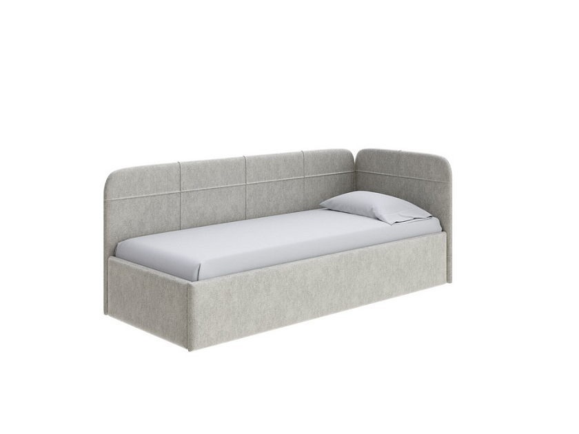 Кровать Life Junior софа (без основания) 80x190 Ткань: Рогожка Levis 14 Бежевый - Небольшая кровать в мягкой обивке в лаконичном дизайне.