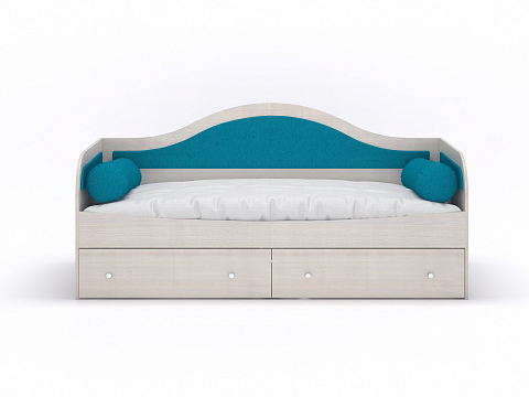 Кровать 90х190 Lori - Детская кровать со встроенным основанияем, 2 выкатными ящиками и 2 подушками-валиками