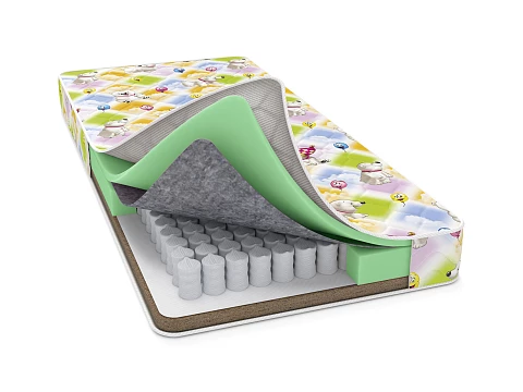 Матрас 80х190 Baby Comfort - Детский матрас на независимом пружинном блоке с разной жесткостью сторон.